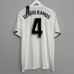 2018/19 REAL MADRID SERGIO RAMOS #4 *BNWT* HOME SHIRT (XL) ADIDAS