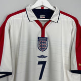 2003/05 ENGLAND BECKHAM #7 HOME SHIRT (XL) UMBRO