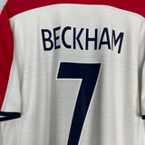 2003/05 ENGLAND BECKHAM #7 HOME SHIRT (XL) UMBRO