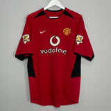 2002/04 MANCHESTER UNITED KEANE #16 HOME SHIRT (M) NIKE