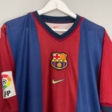 1998/00 BARCELONA GUARDIOLA #4 HOME SHIRT (L) NIKE