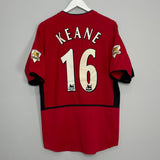 2002/04 MANCHESTER UNITED KEANE #16 HOME SHIRT (M) NIKE