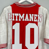 1996/97 AJAX LITMANEN #10 HOME SHIRT (XL) UMBRO