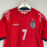 2004/06 ENGLAND BECKHAM #7 AWAY SHIRT (L) UMBRO