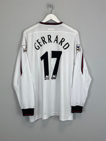 2003/05 LIVERPOOL GERRARD #17 L/S AWAY SHIRT (XL) REEBOK