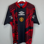 1996/97 MANCHESTER UNITED TRAINING SHIRT (L) UMBRO