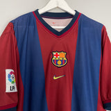 1998/00 BARCELONA GUARDIOLA #4 HOME SHIRT (XL) NIKE