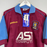 1995/97 ASTON VILLA *BNWT* HOME SHIRT (M) REEBOK