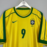 1998/00 BRAZIL RONALDO #9 HOME SHIRT (L) NIKE