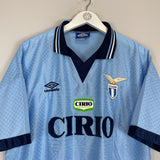 1996/97 LAZIO *MINT* HOME SHIRT (XL) UMBRO