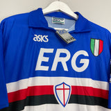 1991/92 SAMPDORIA *BNWT* HOME SHIRT (M) ASICS