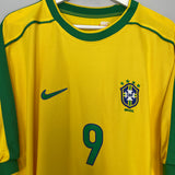 1998/00 BRAZIL RONALDO #9 HOME SHIRT (XXL) NIKE