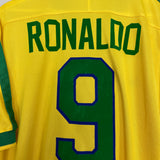 1998/00 BRAZIL RONALDO #9 HOME SHIRT (L) NIKE