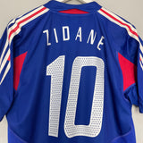 2004/06 FRANCE ZIDANE #10 HOME SHIRT (M) ADIDAS