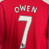 2009/10 MANCHESTER UNITED OWEN #7 HOME SHIRT (L) NIKE