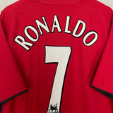 2002/04 MANCHESTER UNITED RONALDO #7 HOME SHIRT (XL) NIKE