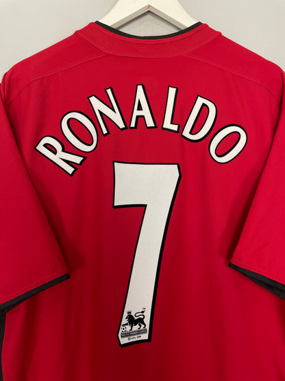 2002/04 MANCHESTER UNITED RONALDO #7 HOME SHIRT (XL) NIKE