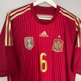 2013/15 SPAIN A.INIESTA #6 HOME SHIRT (XL) ADIDAS