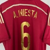 2013/15 SPAIN A.INIESTA #6 HOME SHIRT (XL) ADIDAS