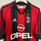 1998/00 AC MILAN MALDINI #3 HOME SHIRT (M) ADIDAS