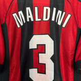 1998/00 AC MILAN MALDINI #3 HOME SHIRT (M) ADIDAS