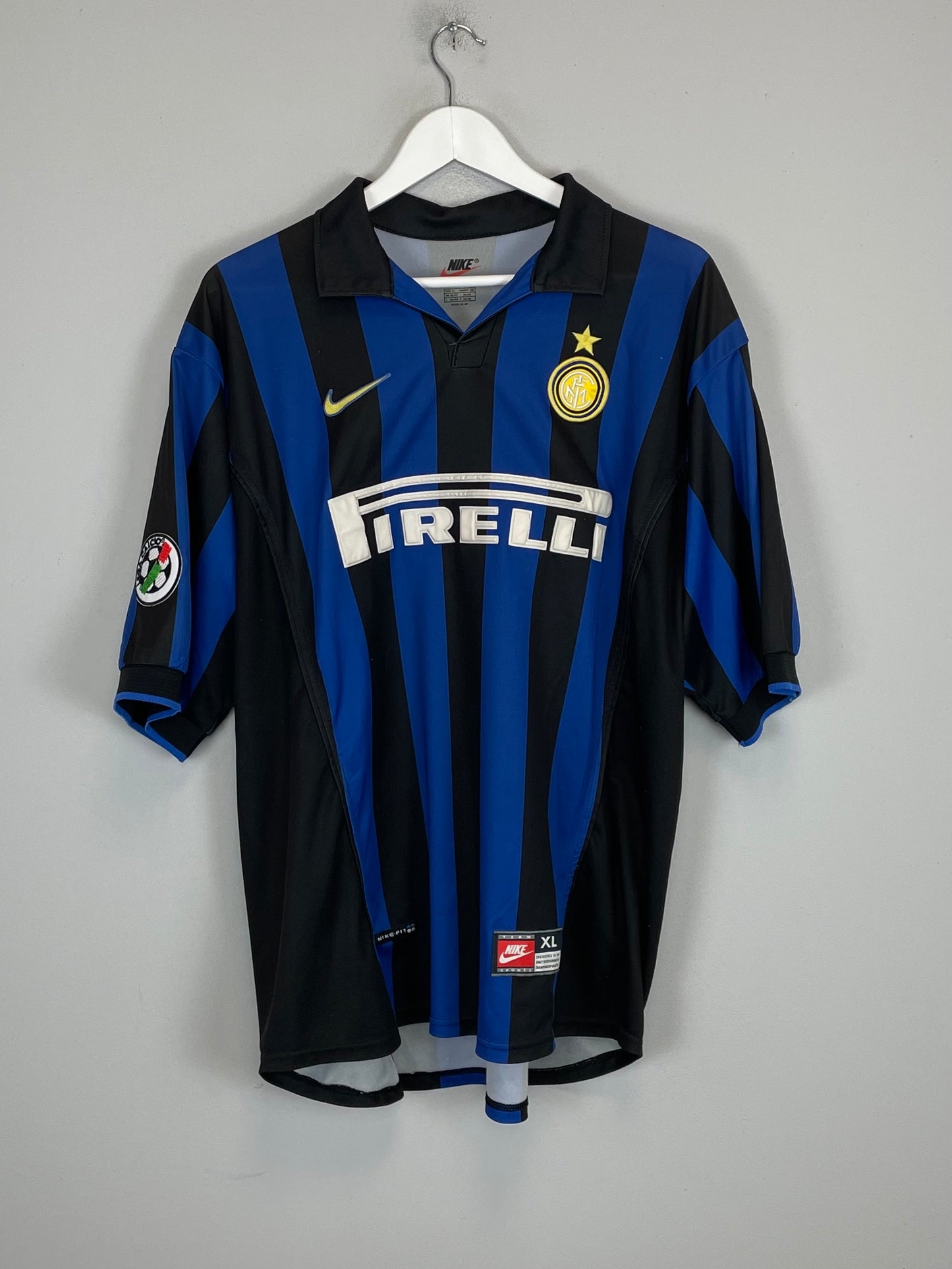 1998/99 INTER MILAN RONALDO #9 HOME SHIRT (XL) NIKE