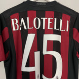 2015/16 AC MILAN BALOTELLI #45 HOME SHIRT (M) ADIDAS