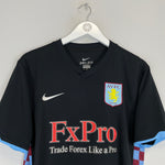 2010/11 Aston Villa away shirt by Nike, Robert Pires, size medium, black with claret and blue details, excellent condition.