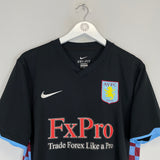 2010/11 Aston Villa away shirt by Nike, Robert Pires, size medium, black with claret and blue details, excellent condition.