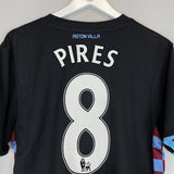 Aston Villa 2010/11 Robert Pires #8 away shirt back view, Nike, size medium, excellent condition.