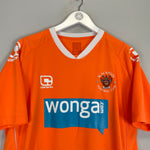 Blackpool FC 2010/11 Home Shirt, Orange Color, Wonga.com Sponsor, Carbrini, Size Medium, Vintage Football Jersey.