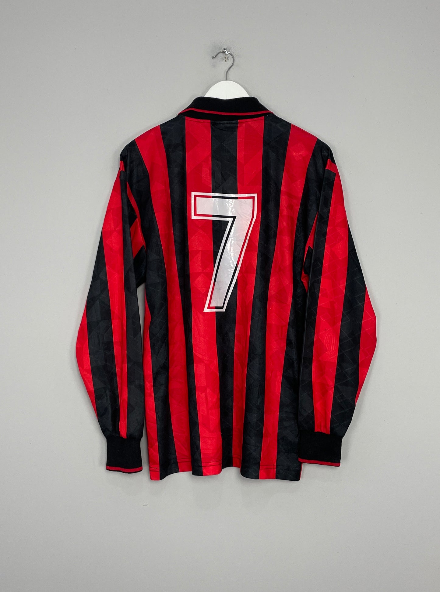 1993/94 AC MILAN #7 L/S HOME SHIRT (L) LOTTO