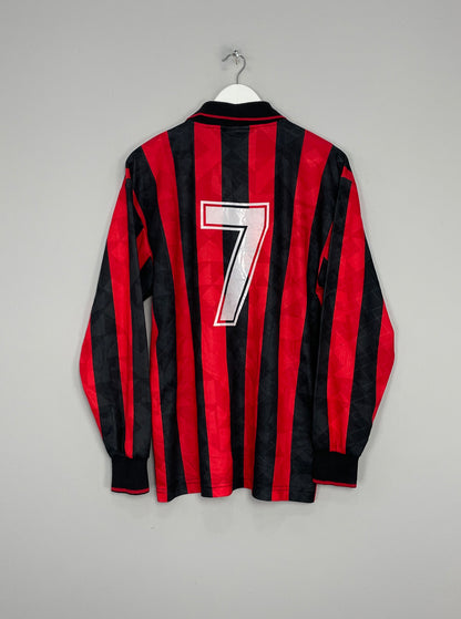 1993/94 AC MILAN #7 L/S HOME SHIRT (L) LOTTO