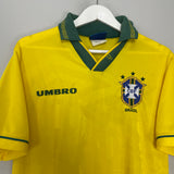 1993/94 BRAZIL HOME SHIRT (M) UMBRO