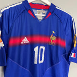 2004/06 FRANCE ZIDANE #10 HOME SHIRT (L) ADIDAS