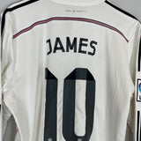 2018/19 Real Madrid James Rodriguez #10 long sleeve home shirt, Adidas, size large, very good condition.