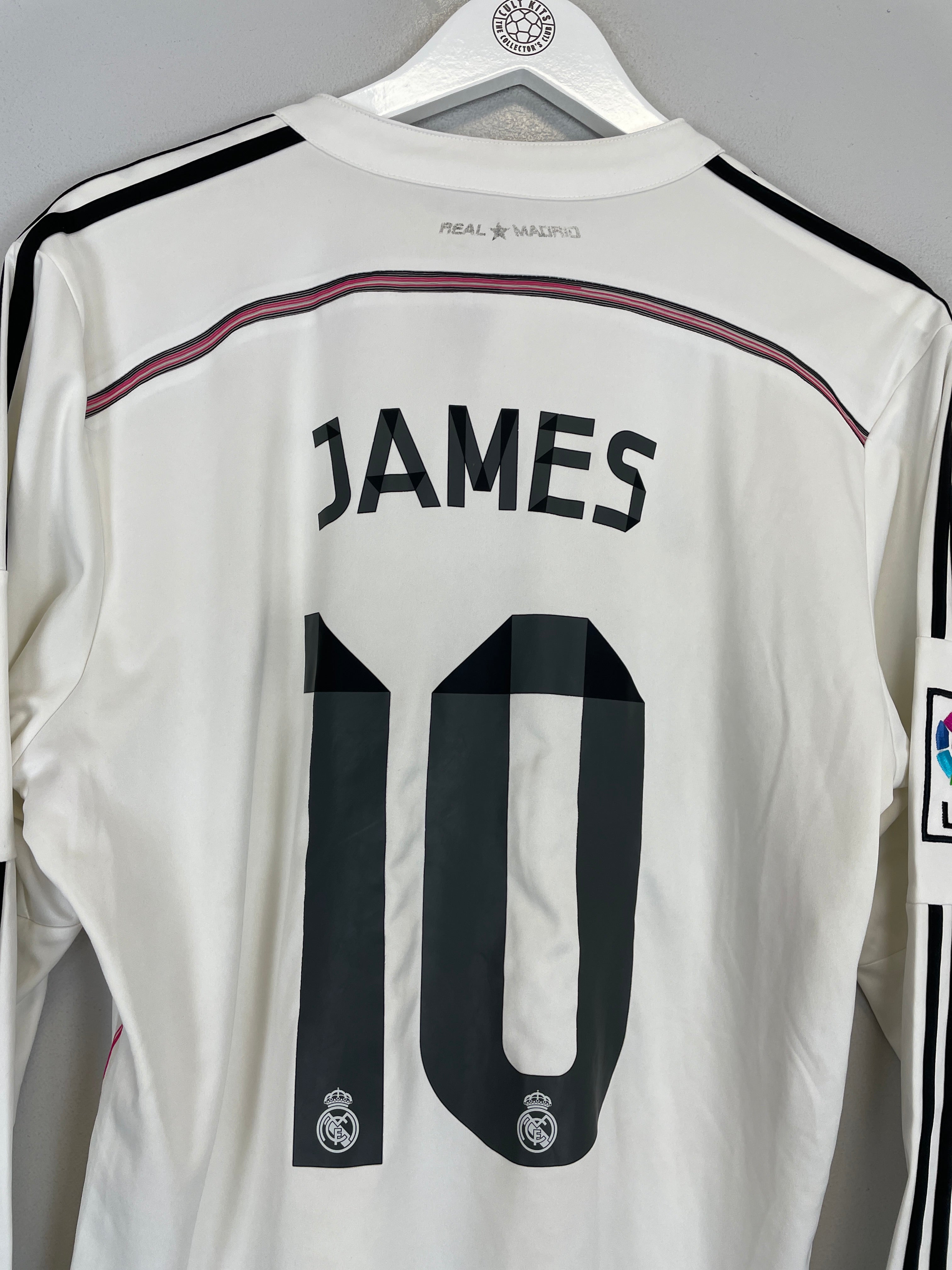 2018/19 Real Madrid James Rodriguez #10 long sleeve home shirt, Adidas, size large, very good condition.