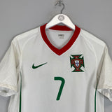 2008/10 Portugal Ronaldo #7 away shirt by Nike, size small, featuring team colors and logo, in very good condition.