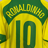 2004/06 BRAZIL RONALDINHO #10 HOME SHIRT (L) NIKE