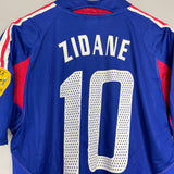 2004/06 FRANCE ZIDANE #10 HOME SHIRT (M) ADIDAS