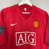 2007/09 MANCHESTER UNITED RONALDO #7 C/L HOME SHIRT (XXL) NIKE