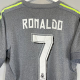 2014/15 REAL MADRID RONALDO #7 AWAY SHIRT (M) ADIDAS