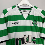 2001/03 CELTIC LARSSON #7 HOME SHIRT (L) UMBRO