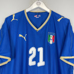 2007/08 Italy Puma home shirt featuring Andrea Pirlo #21 in excellent condition, size XXL.