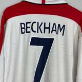 2003/05 ENGLAND BECKHAM #7 L/S HOME SHIRT (XXL) UMBRO