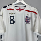 2007/09 ENGLAND LAMPARD #8 HOME SHIRT (XL) UMBRO