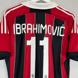 2012/13 AC MILAN IBRAHIMOVIC #11 HOME SHIRT (M) ADIDAS