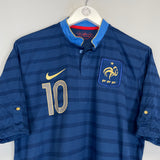 2012/13 France Benzema #10 home shirt by Nike, size large, displaying team crest and player number in excellent condition.