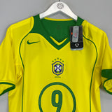 2004/06 BRAZIL RONALDO #9 *BNWT* HOME SHIRT (S) NIKE