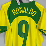 2004/06 BRAZIL RONALDO #9 *BNWT* HOME SHIRT (S) NIKE